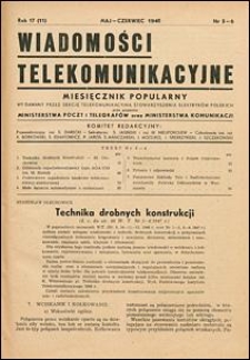 Wiadomości Telekomunikacyjne 1948 nr 5/6