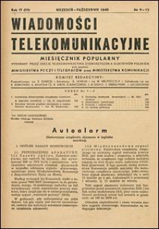 Wiadomości Telekomunikacyjne 1948 nr 9/10
