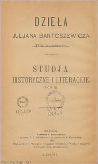 Studja historyczne i literackie. T. 3