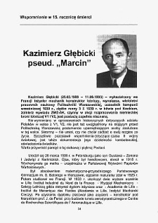 Kazimierz Głębicki pseud. "Marcin". Wspomnienie w 15. rocznicę śmierci
