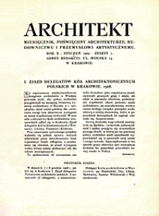 Architekt 1909 nr 1