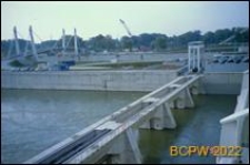 Stopień wodny Freudenau, Dunaj, widok na stanowisko dolne elektrowni, Freudenau, Austria