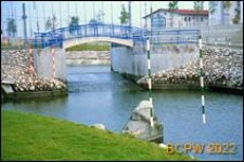 Stopień wodny Gabcikovo, sztuczny tor kajakarstwa g&oacute;rskiego, widok od strony wody dolnej, Słowacja