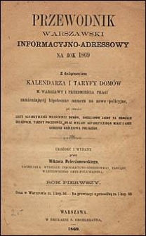Przewodnik Warszawski Informacyjno-Adressowy na rok 1869