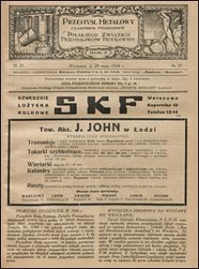 Przemysł Metalowy 1924 nr 21