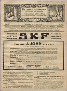 Przemysł Metalowy 1924 nr 28