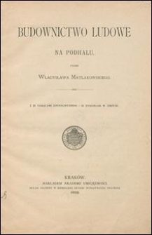 Budownictwo ludowe na Podhalu