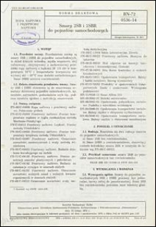 Smary 2SB i 2SBR do pojazdów samochodowych BN-72/0536-14