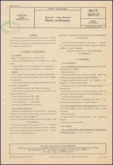 Aluminium i stopy aluminium - Blachy profilowane BN-79/0832-21