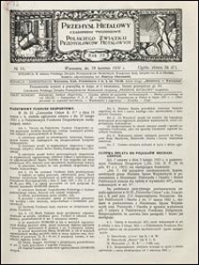 Przemysł Metalowy 1931 nr 16
