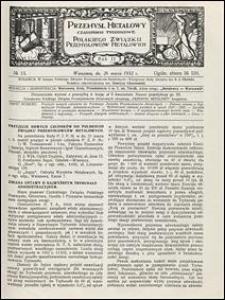 Przemysł Metalowy 1932 nr 13