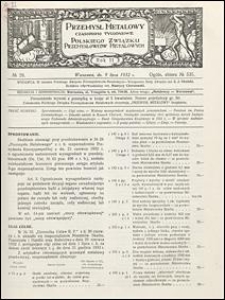 Przemysł Metalowy 1932 nr 28