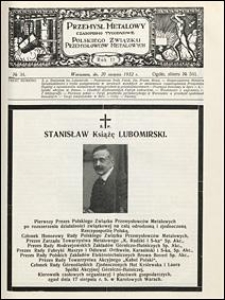 Przemysł Metalowy 1932 nr 34
