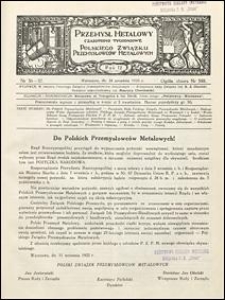 Przemysł Metalowy 1933 nr 36/37