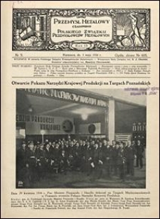 Przemysł Metalowy 1934 nr 9