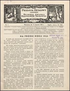 Przemysł Metalowy 1935 nr 1