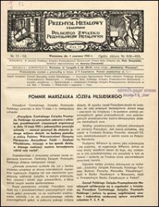 Przemysł Metalowy 1935 nr 11/12