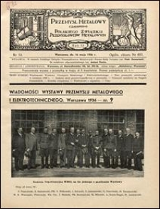 Przemysł Metalowy 1936 nr 10