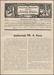 Przemysł Metalowy 1937 nr 5