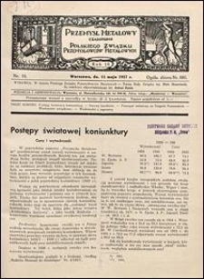 Przemysł Metalowy 1937 nr 10