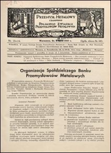 Przemysł Metalowy 1937 nr 13/14
