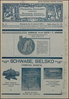 Przemysł Metalowy 1939 nr 12