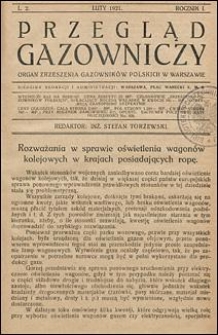 Przegląd Gazowniczy 1921 nr 2