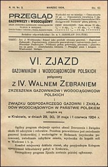Przegląd Gazowniczy i Wodociągowy 1924 nr 3