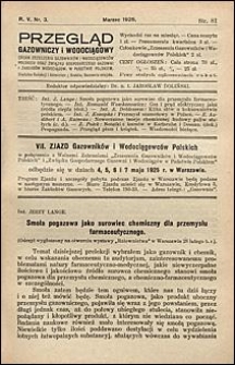Przegląd Gazowniczy i Wodociągowy 1925 nr 3