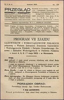 Przegląd Gazowniczy i Wodociągowy 1925 nr 4