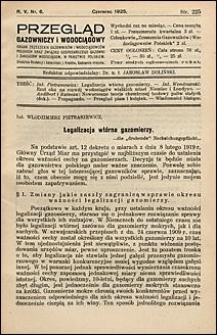 Przegląd Gazowniczy i Wodociągowy 1925 nr 6
