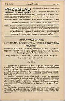 Przegląd Gazowniczy i Wodociągowy 1925 nr 8