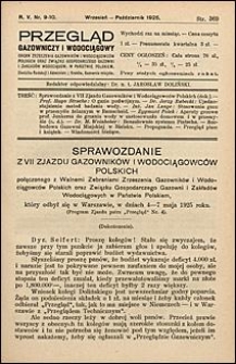 Przegląd Gazowniczy i Wodociągowy 1925 nr 9/10