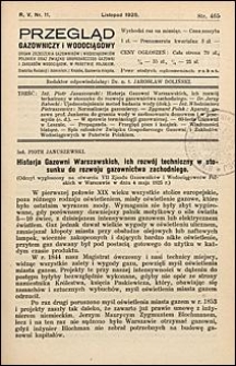 Przegląd Gazowniczy i Wodociągowy 1925 nr 11