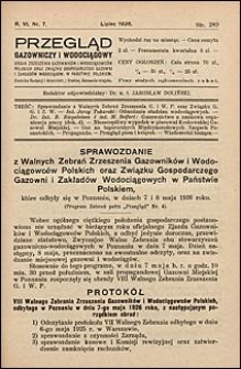 Przegląd Gazowniczy i Wodociągowy 1926 nr 7