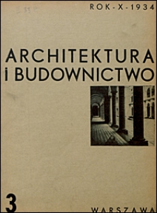 Architektura i Budownictwo 1934 nr 3