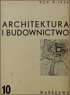 Architektura i Budownictwo 1934 nr 10