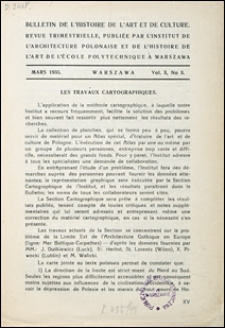 Bulletin de l'Histoire de l'Art de Culture 1935 nr 3