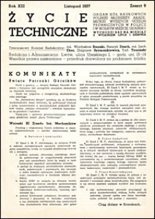Życie Techniczne 1937 nr 9