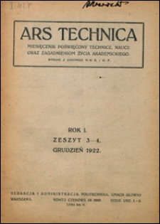 Ars Technica 1922 nr 3/4