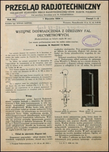 Przegląd Radjotechniczny 1934 nr 1-2