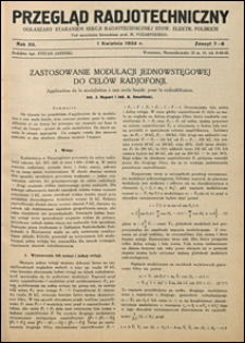 Przegląd Radjotechniczny 1934 nr 7-8