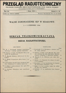 Przegląd Radjotechniczny 1934 nr 9-10