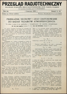 Przegląd Radjotechniczny 1934 nr 11-12