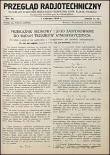 Przegląd Radjotechniczny 1934 nr 11-12