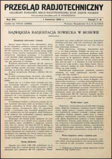 Przegląd Radjotechniczny 1935 nr 7-8