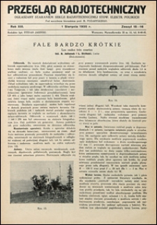 Przegląd Radjotechniczny 1935 nr 15-16