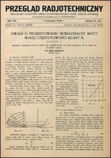 Przegląd Radjotechniczny 1935 nr 21-22
