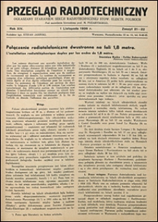 Przegląd Radjotechniczny 1936 nr 21-22