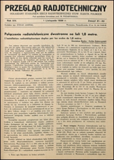 Przegląd Radjotechniczny 1936 nr 21-22